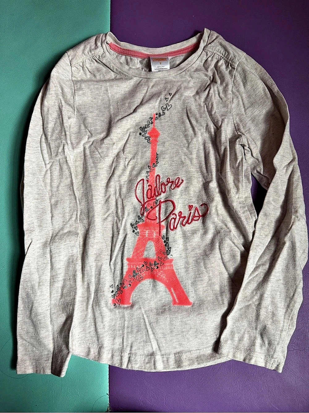 Gymboree J'Adore Paris Eiffel Tower Long Sleeve Tee